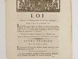 an old book with a picture of a man and a woman on it