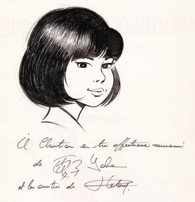 un dessin en noir et blanc représentant une femme aux cheveux courts