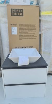 Ensemble de meuble de salle de bain suspendu avec vasque à p…