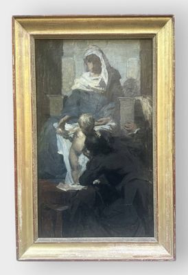 Ernst STÖHR (1860-1917) La vierge à l'enfant