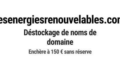 Nom de domaine lesenergiesrenouvelables.