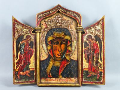 une icône représentant la mère de Jésus et ses enfants