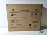 a cardboard box with a label on it that says open top