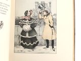 an open book with a picture of a woman and a man