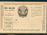 une vieille carte postale sur laquelle figure un sceau militaire