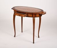 Table de salon en placage de bois de rose et palissandre à d… (photo 3)