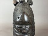 an image of a sculpture of a rhino head