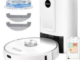 une image d'un aspirateur robotisé avec une télécommande