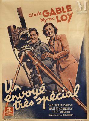 an old movie poster with a man and a woman on it