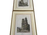 deux photos encadrées représentant un bâtiment surmonté d'une tour horloge