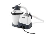 a close up of a vacuum and a hose on a white background
