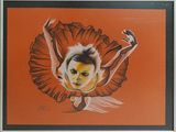 painting of a woman in a tutu with her arms outstretched