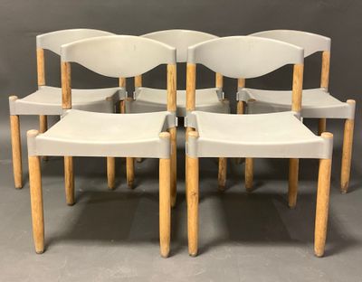 Lot de 5 chaises STRAX 78,5 x 51 x 50 cm (quelques frottemen…