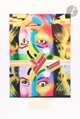 an image of a picture of a woman ' s face with the word x on it