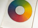 a book with a picture of a color wheel on it