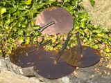 un objet métallique posé sur un rocher