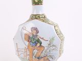 a vase with a picture of a man on it