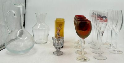 411 / CHC2 / Lot de verrerie comprenant verres publicit…