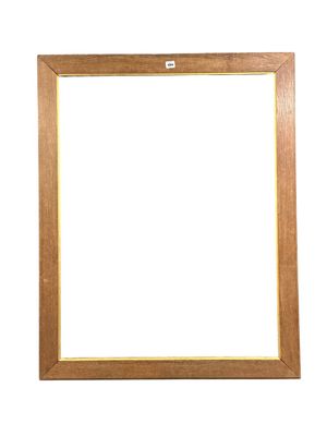 a wooden picture frame with a white background