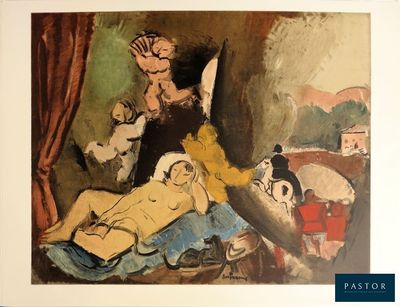une image d'un tableau représentant une femme allongée sur un lit