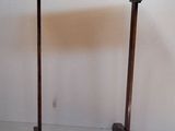 an image of a wooden table with a shelf on top of it