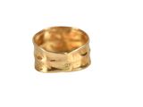 an image of a close up of a gold ring on a white background