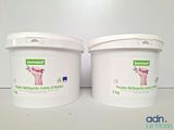 two buckets of food that are sitting on a table