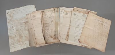 Ensemble d'actes anciens divers fin XIXème, début XXème.