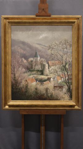 Gaston THIERY (1922 / 2013) « Premiers rayons de printemps à Garg...