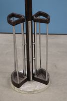 Porte manteau vintage en métal chromé, métal laqué marron et… (photo 4)