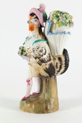 ALLEMAGNE Coq de Pâques en porcelaine debout sur des jambes …