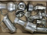 a box full of silver items that are in a box