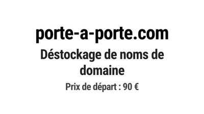 Nom de domaine porte-a-porte.com.