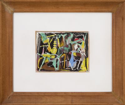 an image of a picture of a painting in a wooden frame