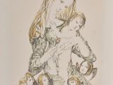 an image of a drawing of a woman holding a child