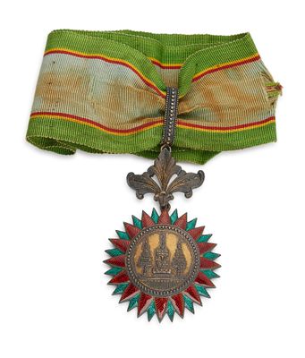 une image représentant une médaille avec un ruban sur fond blanc