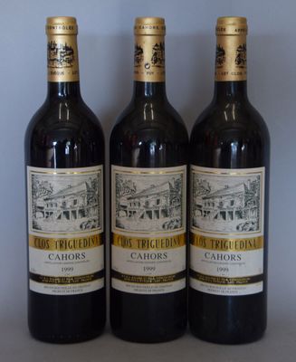 3 bouteilles Clos Triguedina Cahors 1999