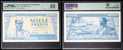 three different bank notes with a picture of a man and a woman on them