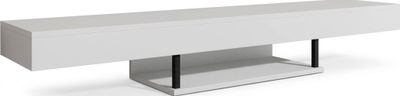 an image of a white console table with black legs