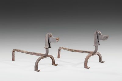 paire de pattes de cheval anciennes en fonte