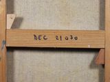 a picture of a picture of a wooden frame with writing on it