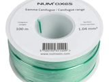 a spool of green wire on a white background