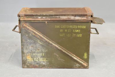 a small metal box with a handle on it