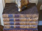 une lampe posée au sommet d'une pile de livres