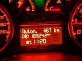 the dashboard of a car with a speedometer, gauges, and other gauges