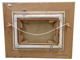 an image of a picture of a wooden frame with a rope attached to it