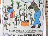 poster of a woman tending plants in a garden with a man in a hat
