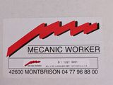 a sticker that says mechanic worker on the back of a truck