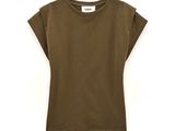 a women ' s t - shirt on a hanger against a white background