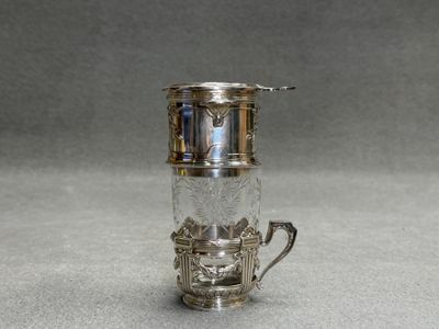 Tasse filtre GALLIA en métal argenté